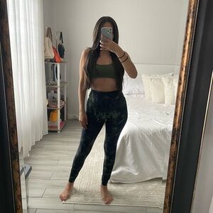 PELOTON Green and Navy Blue Leggings